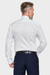 Biała koszula męska wizytowa struktura | Villaro