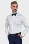 Elegancka koszula ślubna Villaro – biały model do smokingu