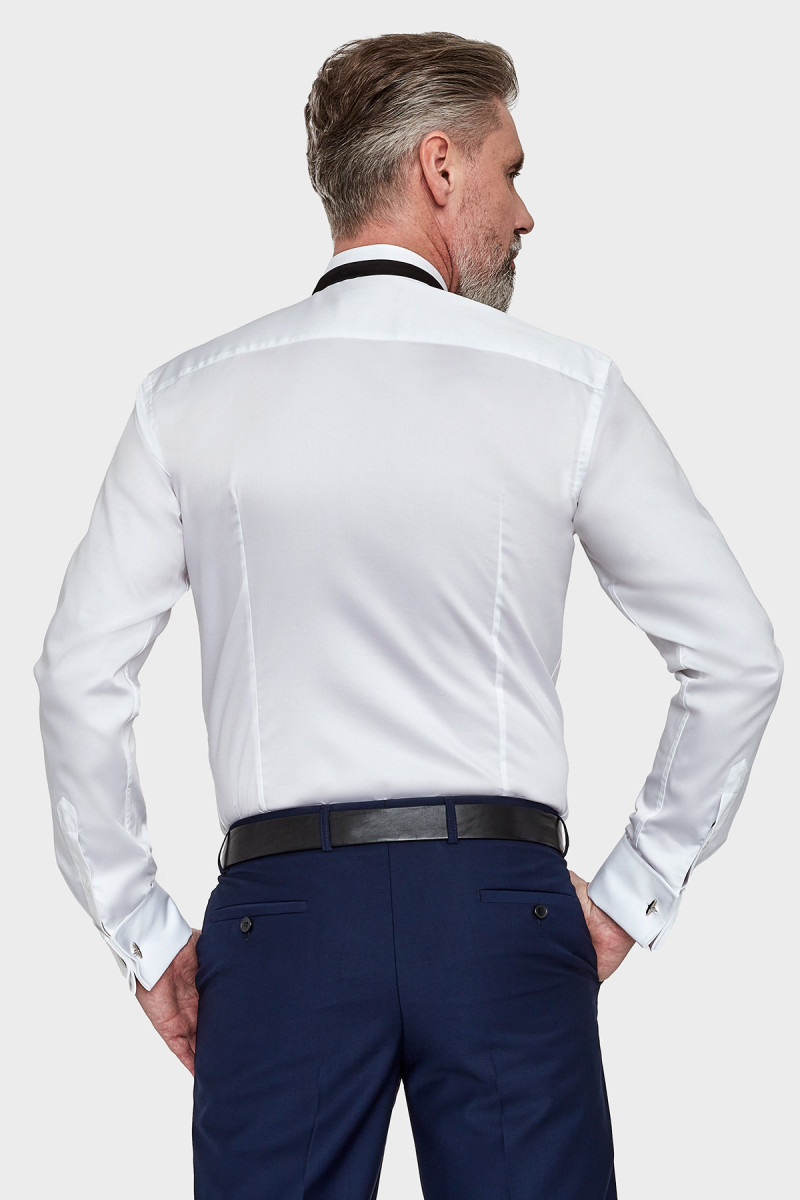 Elegancka koszula ślubna Villaro – do smokingu widok  z tyłu