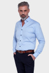 Niebieska koszula męska struktura | Villaro