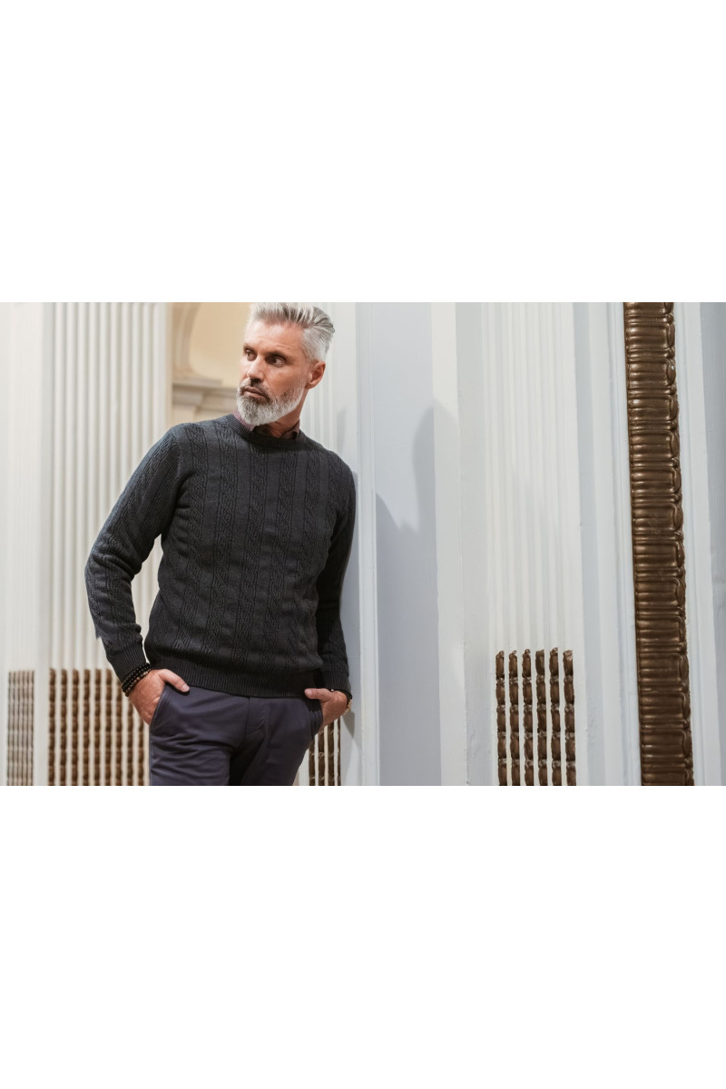 Sweter szary męski | Villaro