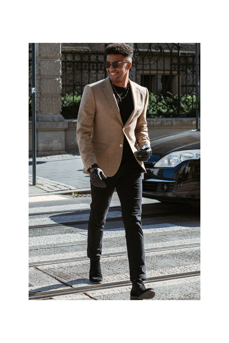 Czarne Spodnie Męskie Chinosy