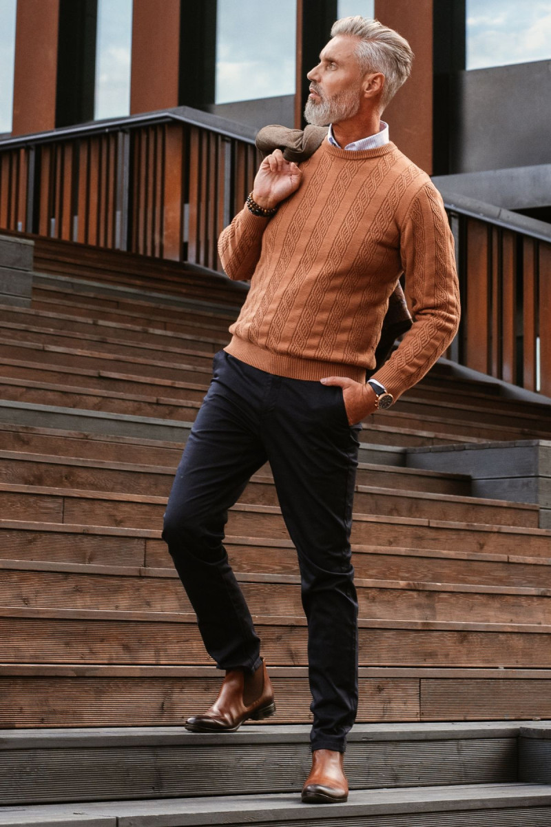 Bawełniany sweter Villaro w kolorze pomarańczowym