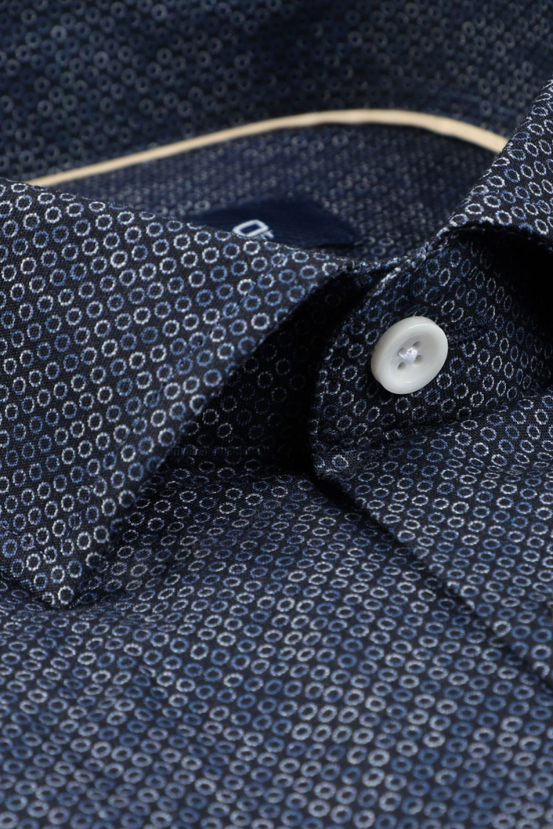 Granatowa koszula męska microwzór| Villaro