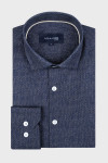 Granatowa koszula męska microwzór| Villaro