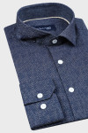 Granatowa koszula męska microwzór| Villaro
