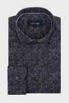 Granatowa koszula męska wzór | Villaro