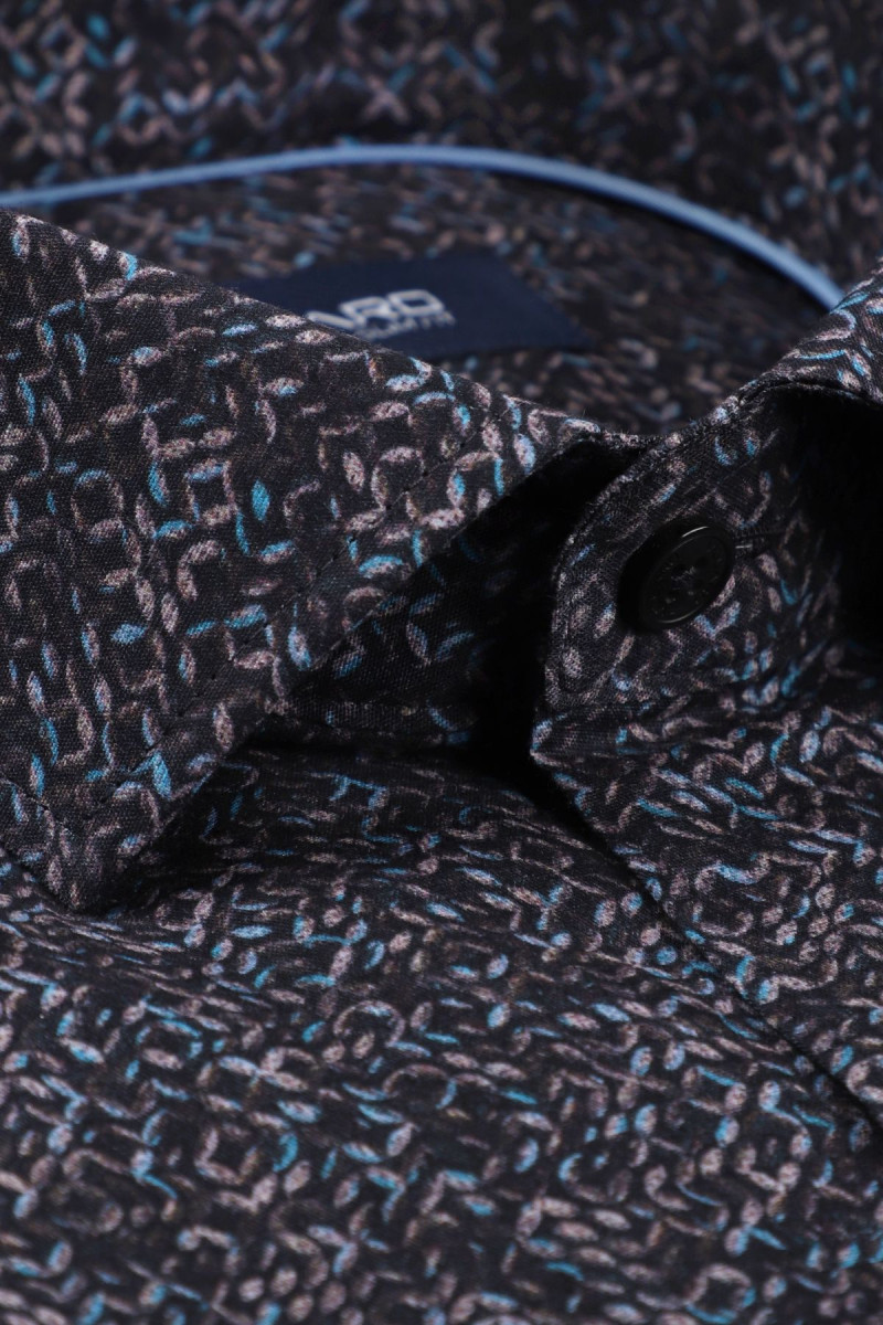 Granatowa koszula męska wzór | Villaro