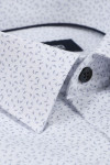 Biała koszula męska wizytowa ze wzorem | Villaro