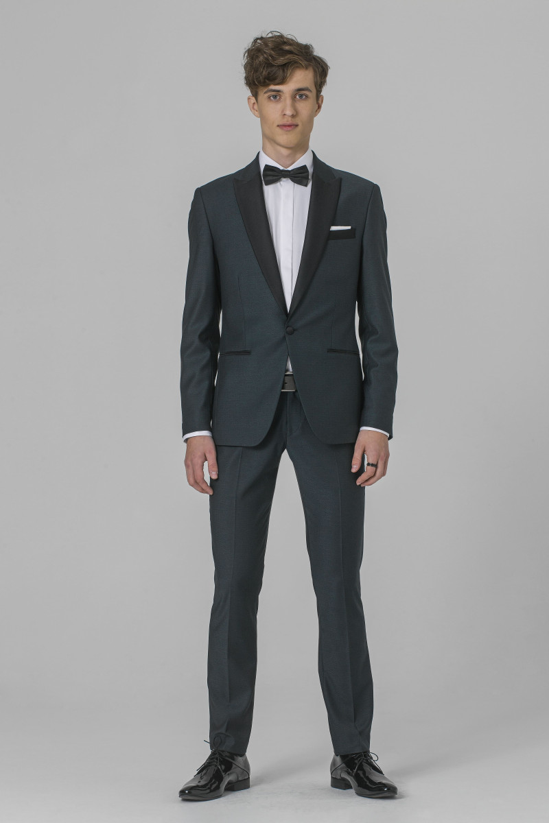 Zielony Smoking Męski