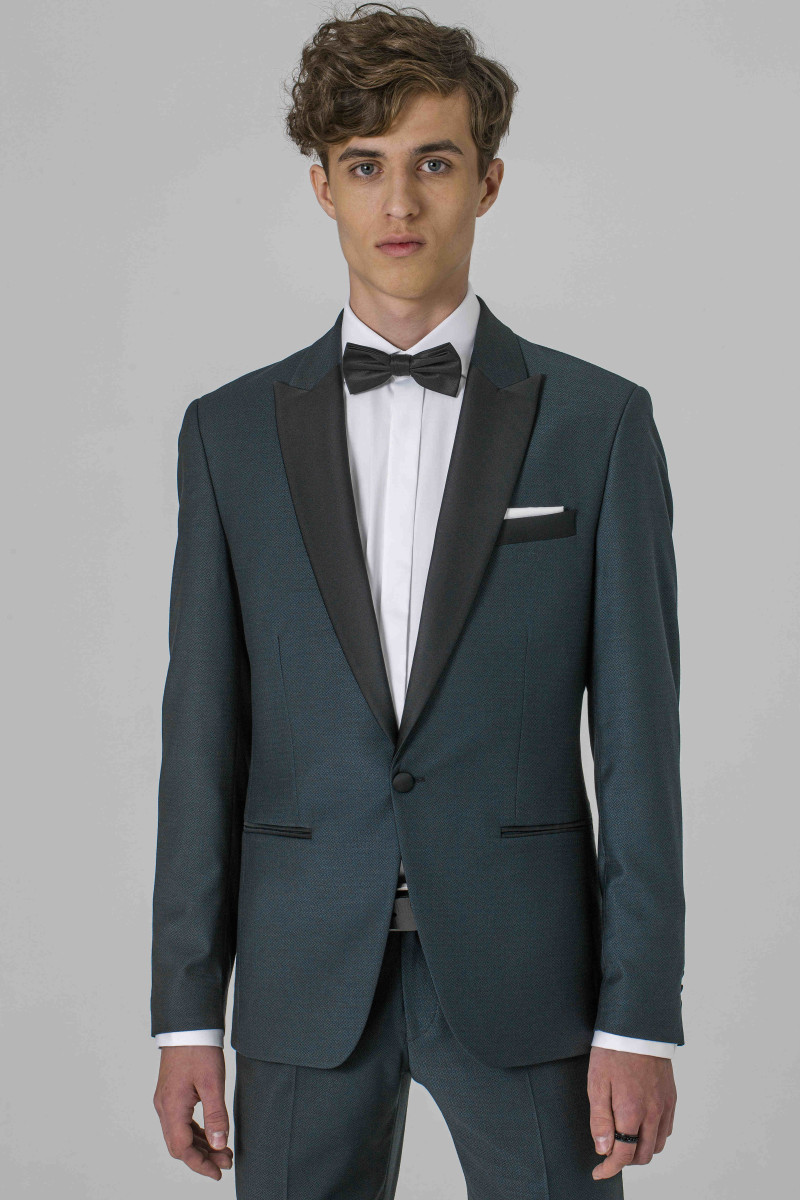 Zielony Smoking Męski