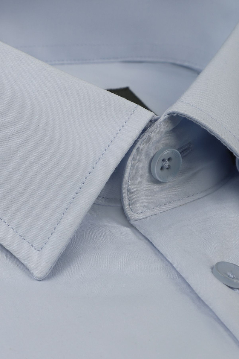 koszula męska niebieska Villaro z kołnierzem KENT