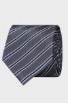 Elegancki krawat męski w szarą strukturę | Villaro