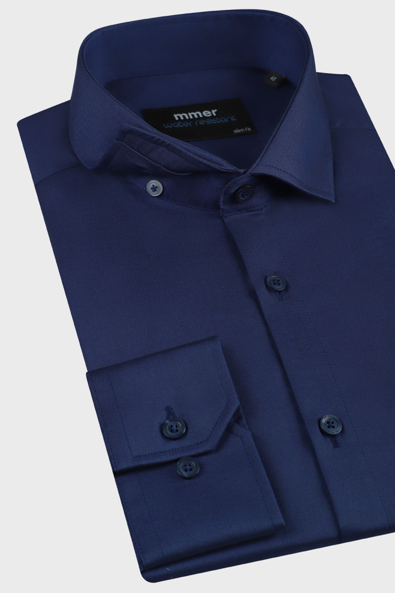 Granatowa koszula męska wodoodporna | Villaro