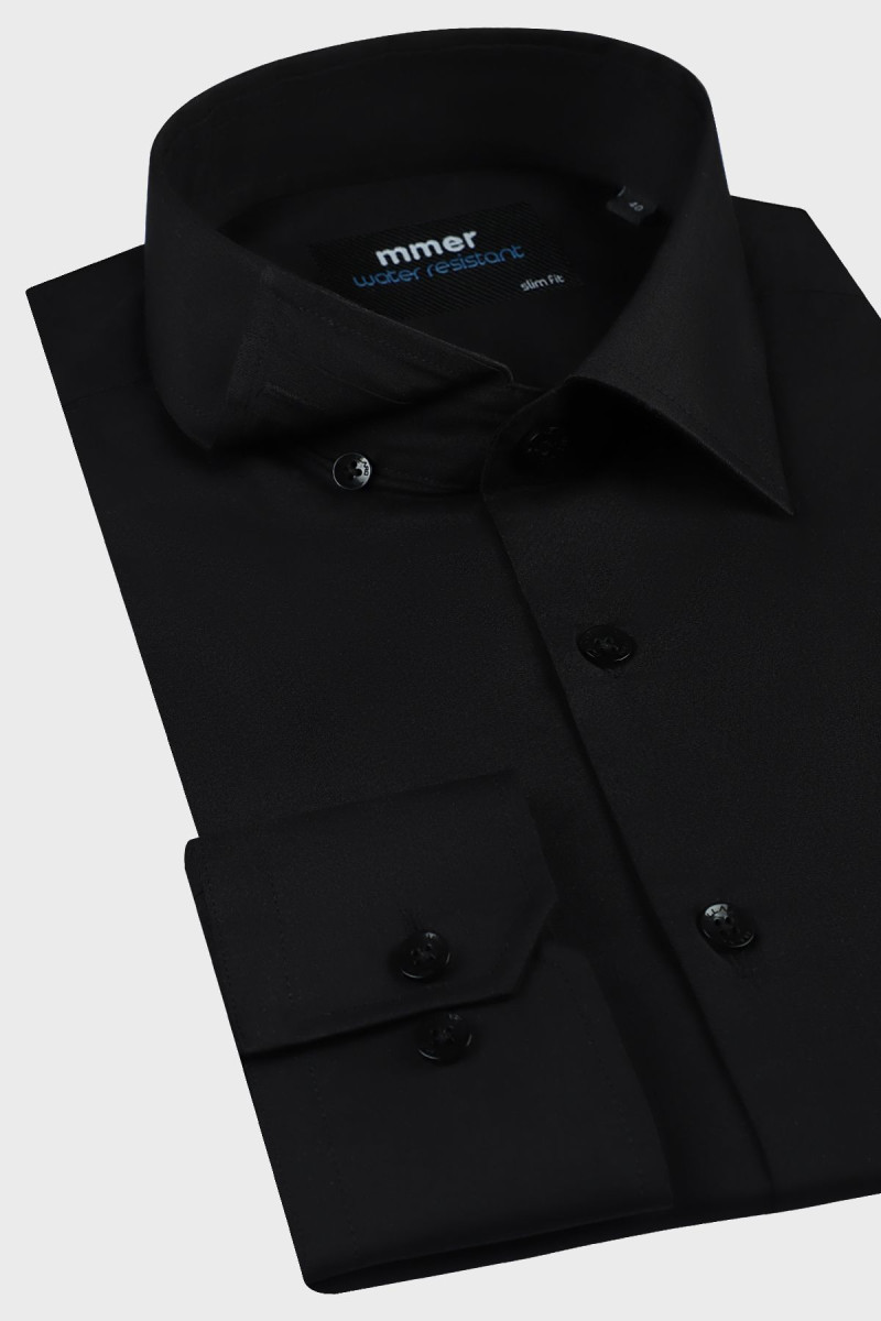 Czarna koszula męska wodoodporna | Villaro