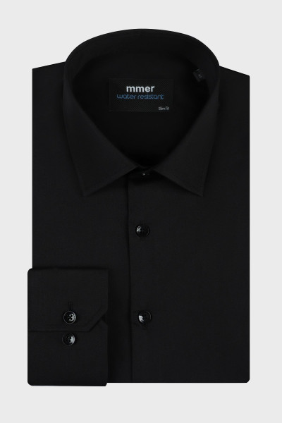 Czarna koszula męska wodoodporna | Villaro