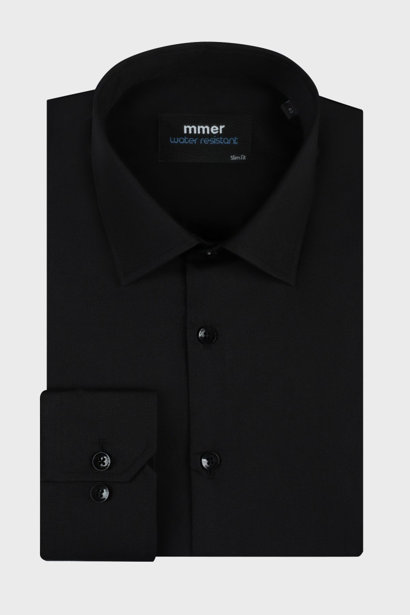 Czarna koszula męska wodoodporna | Villaro