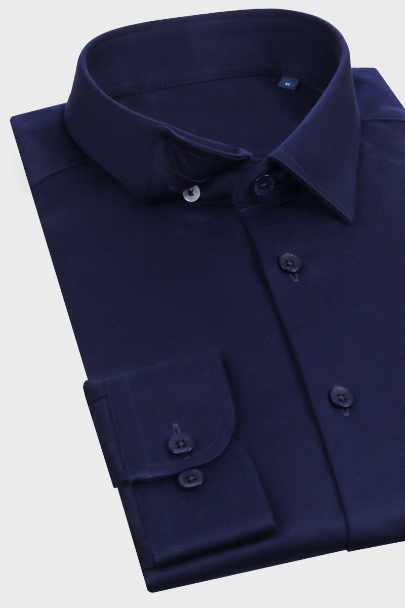 Granatowa koszula męska dzianina | Villaro