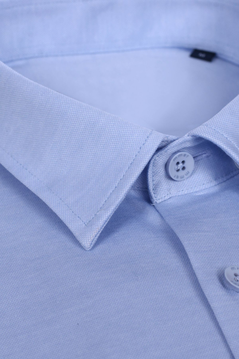 Niebieska koszula męska dzianina | Villaro