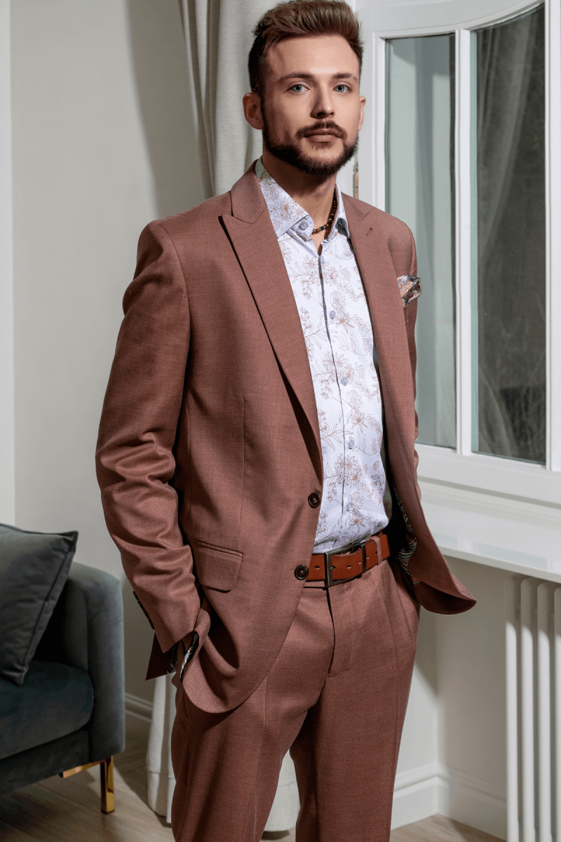 Garnitur brązowy męski | Villaro