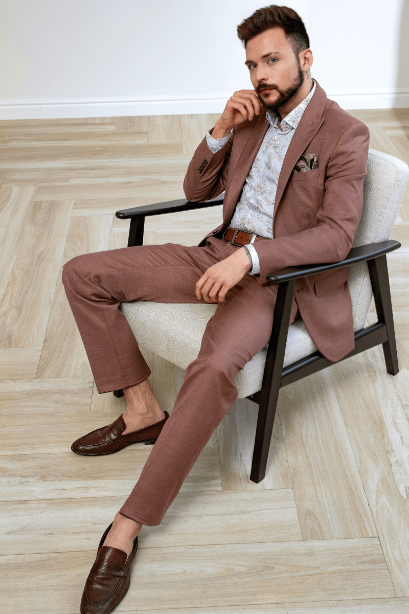 Garnitur brązowy męski | Villaro