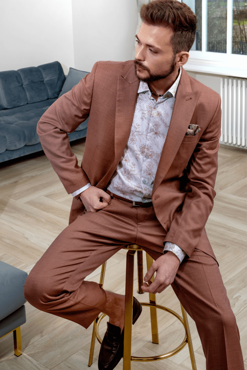 Garnitur brązowy męski | Villaro