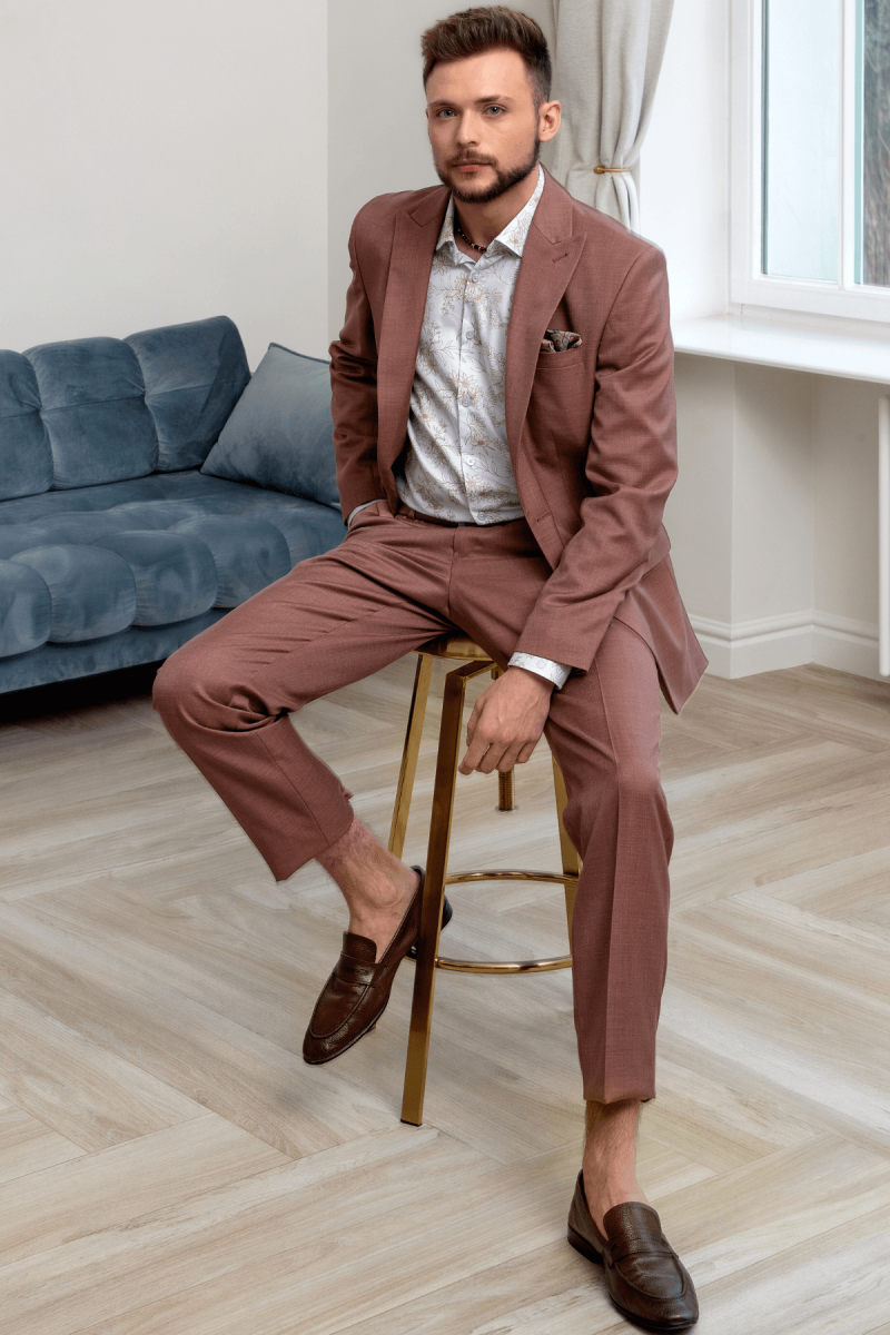 Garnitur brązowy męski | Villaro