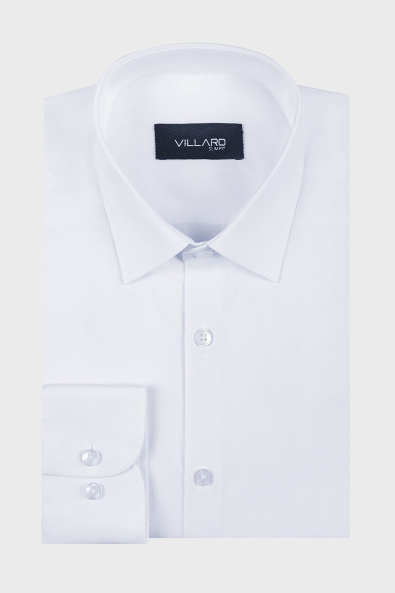 biała koszula męska Villaro slim fit na manekinie