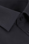 Kołnierz KENT z podpięciem – detal czarnej koszuli Villaro