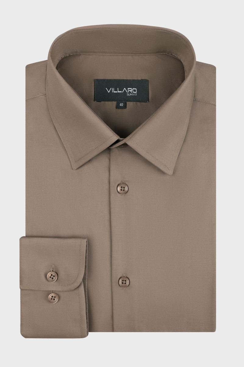 Brązowa koszula męska | Villaro