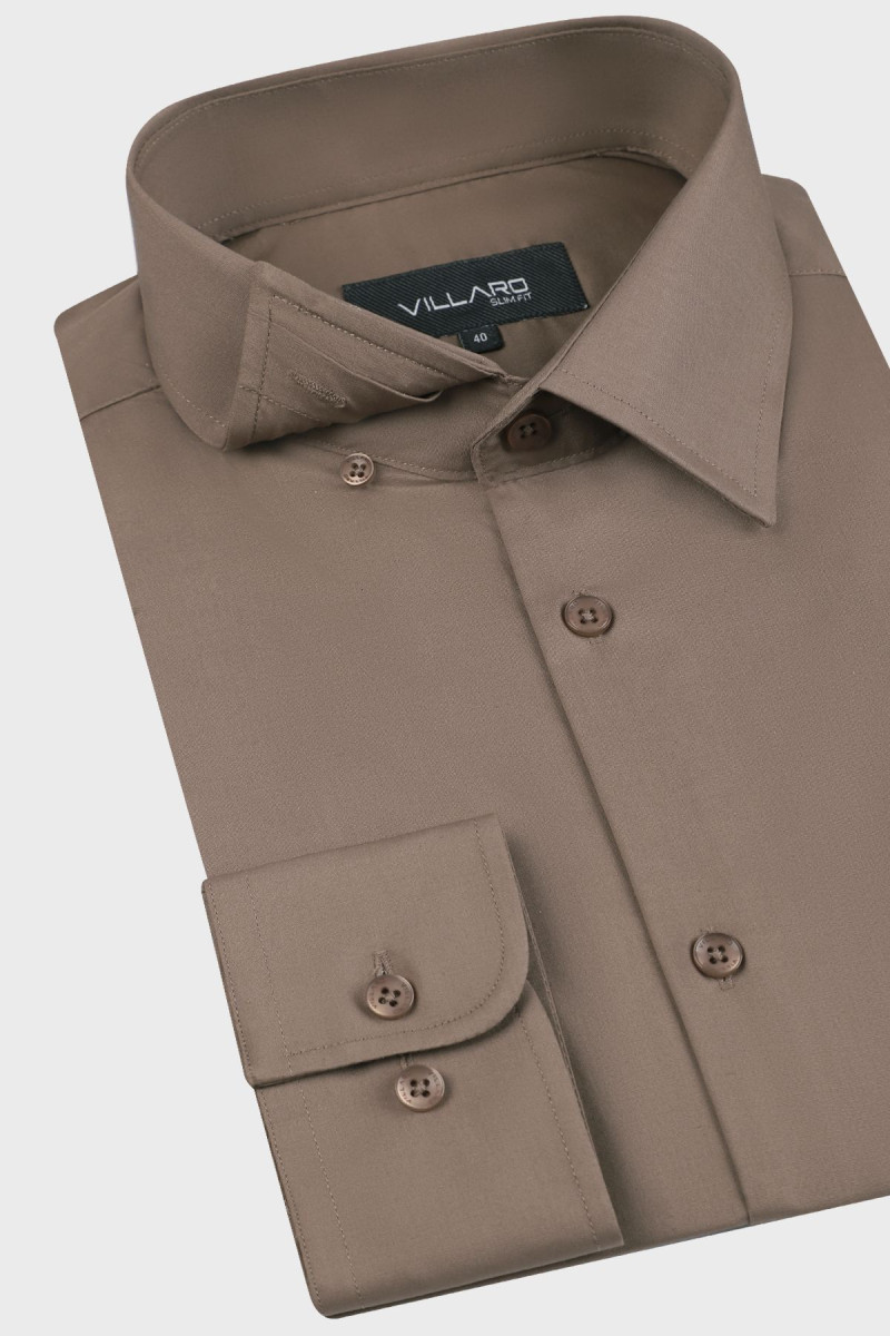 Brązowa koszula męska | Villaro