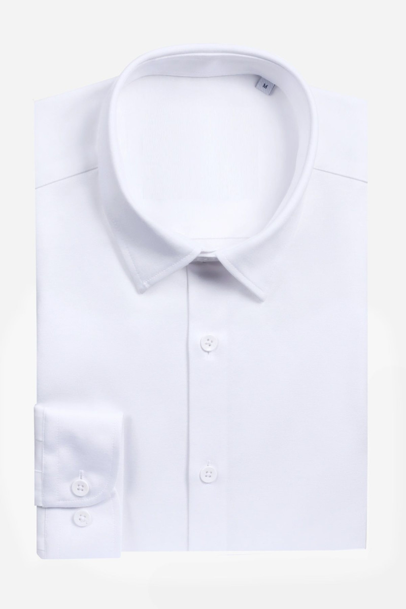 Biała koszula męska dzianina | Villaro