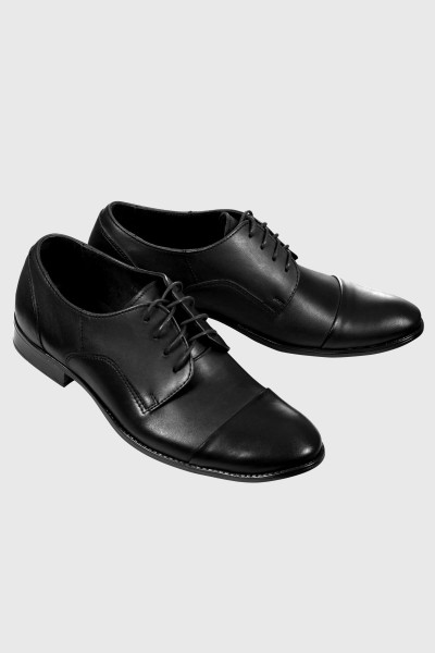 Czarne Buty Chłopięce Skóra