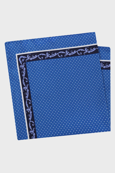 Niebieska Poszetka Męska Wzór