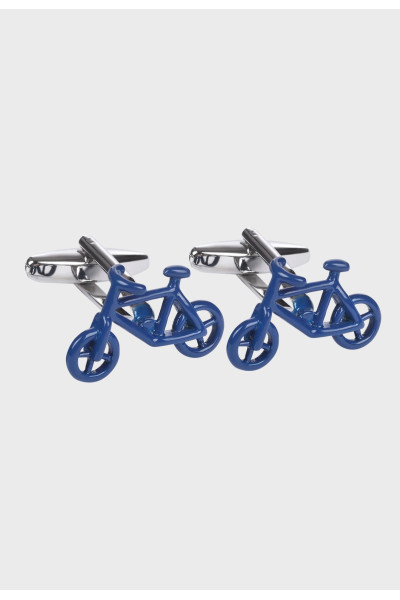Srebrne Spinki do Mankietów Wzór Rower