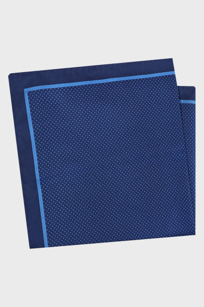 Granatowa Poszetka Męska Wzór