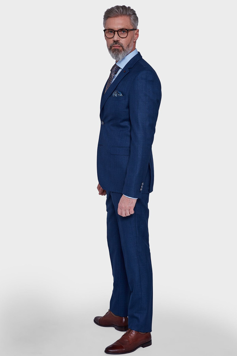 Granatowy garnitur męski | Villaro