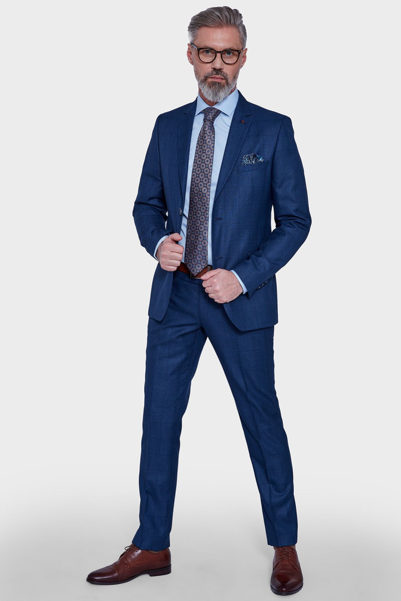 Granatowy garnitur męski | Villaro