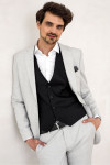 Męski szary garnitur | Villaro