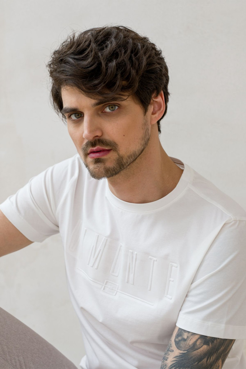 Koszulka męska biała krótki rękaw Vimonte | Villaro