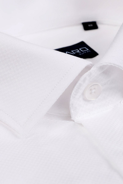Biała Koszula Męska Struktura
