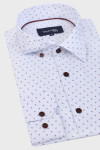 Niebieska koszula męska microwzór| Villaro