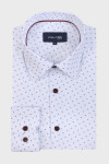 Niebieska koszula męska microwzór| Villaro