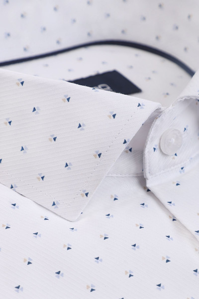 Biała Koszula Męska Microwzór