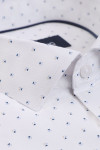 Koszula męska biała z printem | Villaro
