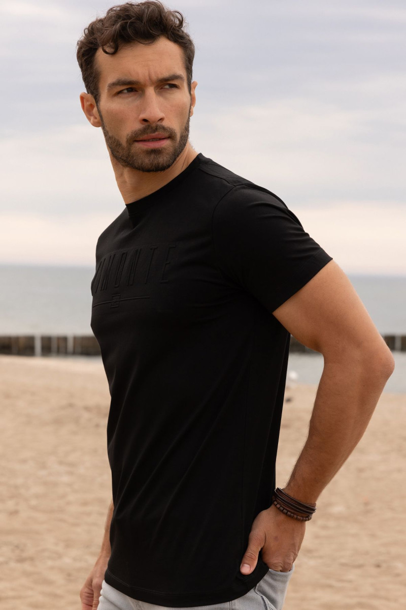 Czarna koszulka męska t-shirt | Villaro
