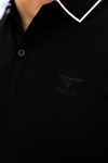 Czarna koszulka męska polo | Villaro