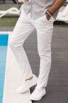 Białe Spodnie Męskie Chinosy
