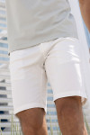 Białe spodnie męskie szorty| Villaro