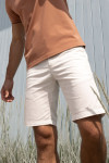 Białe spodnie męskie szorty| Villaro